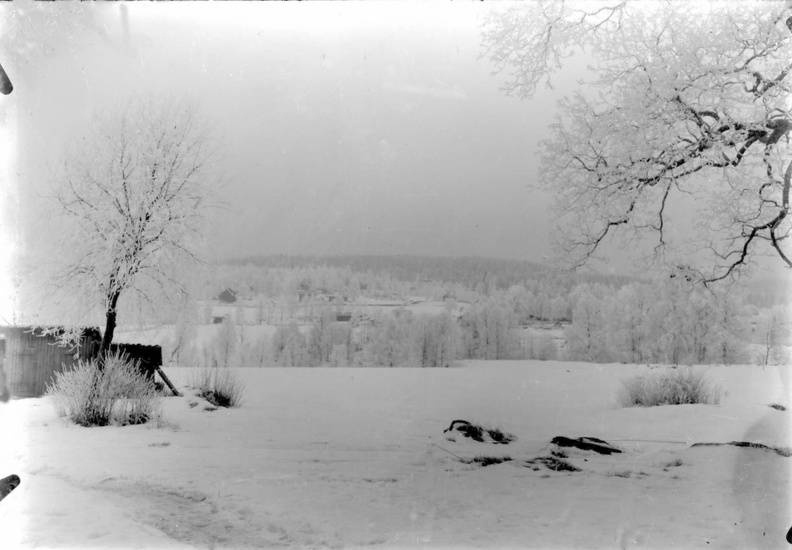 Vintermotiv över Malbacken, från Finngården